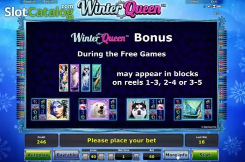 Πίνακας πληρωμών 2. Winter Queen Κουλοχέρης