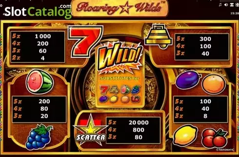 Οθόνη5. Roaring Wilds (Green Tube) Κουλοχέρης 