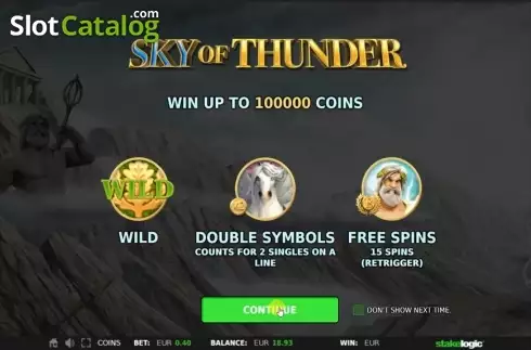 Οθόνη 1. Sky of Thunder Κουλοχέρης