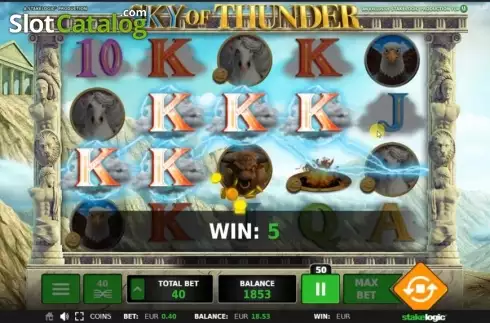Οθόνη 2. Sky of Thunder Κουλοχέρης