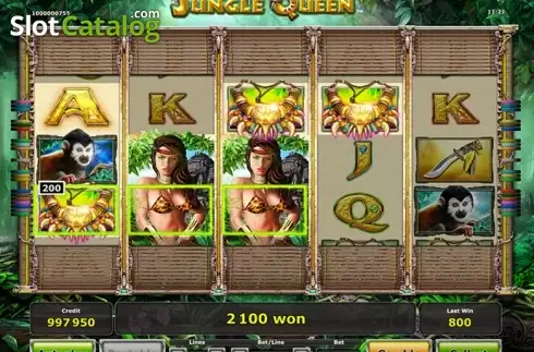Οθόνη 1. Jungle Queen (Greentube) Κουλοχέρης