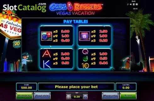 Οθόνη5. Cops 'n' Robbers Vegas Vacation Κουλοχέρης
