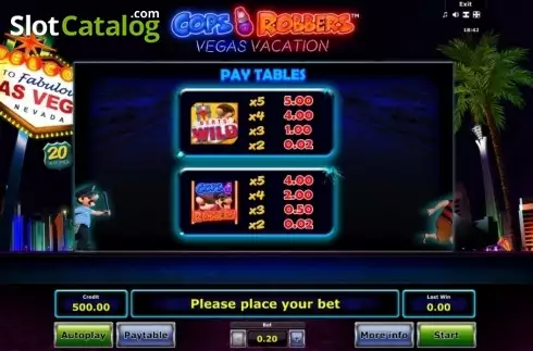 Οθόνη6. Cops 'n' Robbers Vegas Vacation Κουλοχέρης