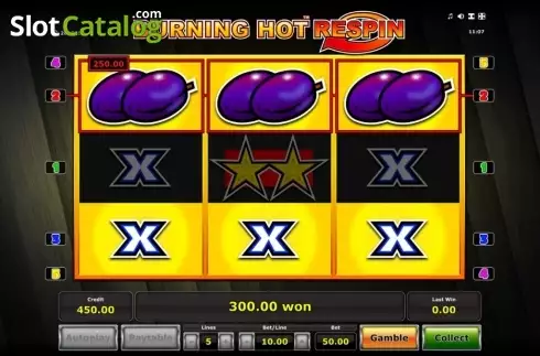 Οθόνη3. Burning Hot Respin Κουλοχέρης