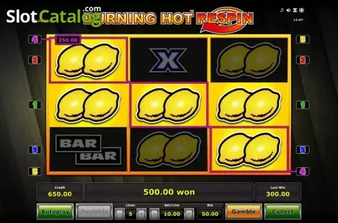 Οθόνη4. Burning Hot Respin Κουλοχέρης