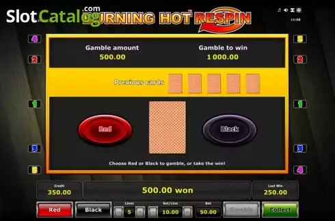 Οθόνη5. Burning Hot Respin Κουλοχέρης