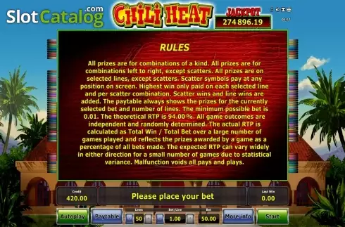 Οθόνη9. Chili Heat (Green Tube) Κουλοχέρης