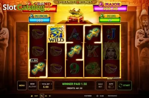Οθόνη3. Pyramid Fortunes Κουλοχέρης