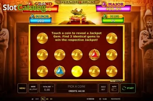 Οθόνη5. Pyramid Fortunes Κουλοχέρης