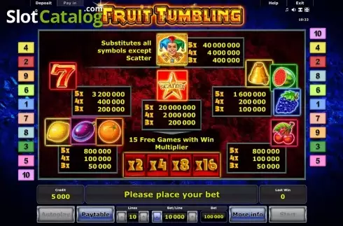 Οθόνη6. Fruit Tumbling Κουλοχέρης