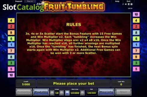 Οθόνη8. Fruit Tumbling Κουλοχέρης
