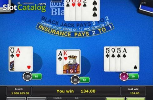 Οθόνη2. Royal Crown Blackjack Κουλοχέρης