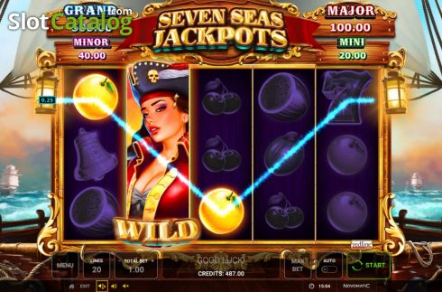 Οθόνη4. Seven Seas Jackpots Κουλοχέρης