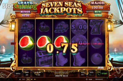 Οθόνη5. Seven Seas Jackpots Κουλοχέρης