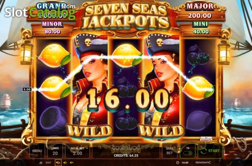 Οθόνη7. Seven Seas Jackpots Κουλοχέρης