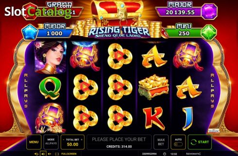Οθόνη2. Rising Tiger (Sheng qi de Laohu) Κουλοχέρης