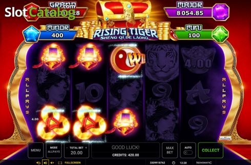 Οθόνη5. Rising Tiger (Sheng qi de Laohu) Κουλοχέρης