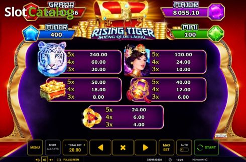 Οθόνη6. Rising Tiger (Sheng qi de Laohu) Κουλοχέρης