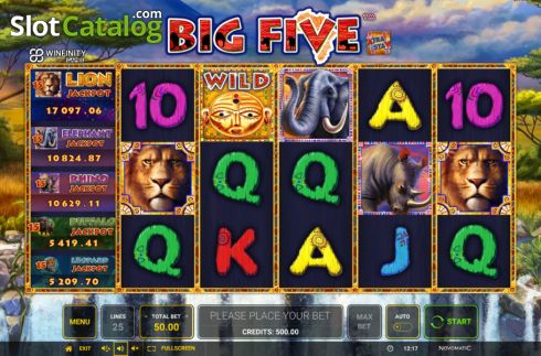 Οθόνη2. Big Five (Greentube) Κουλοχέρης