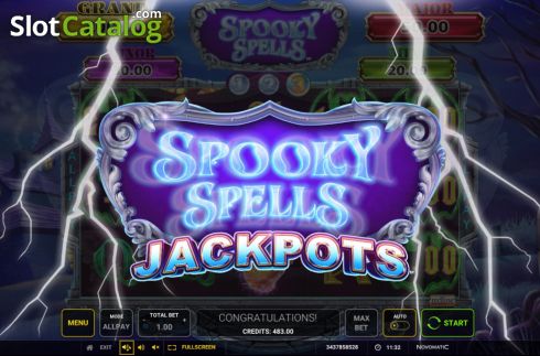 Οθόνη4. Spooky Spells Κουλοχέρης 