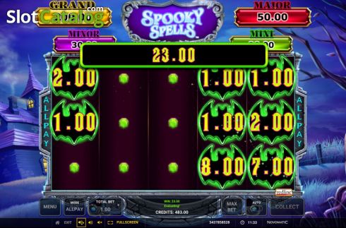 Οθόνη5. Spooky Spells Κουλοχέρης 