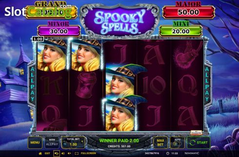 Οθόνη6. Spooky Spells Κουλοχέρης 