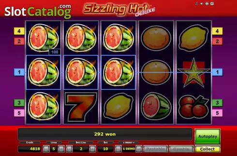 Οθόνη3. Sizzling Hot deluxe Κουλοχέρης