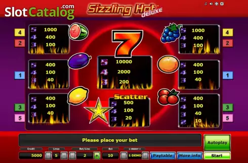 Οθόνη8. Sizzling Hot deluxe Κουλοχέρης