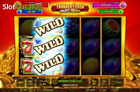 Οθόνη6. Thunder Cash Fruity Fruity Κουλοχέρης