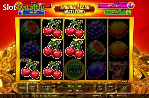 Οθόνη8. Thunder Cash Fruity Fruity Κουλοχέρης