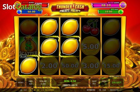 Οθόνη9. Thunder Cash Fruity Fruity Κουλοχέρης