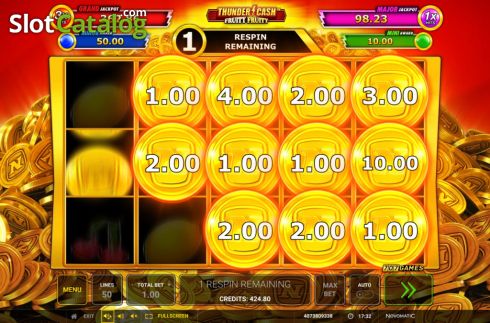 Οθόνη7. Thunder Cash Fruity Fruity Κουλοχέρης