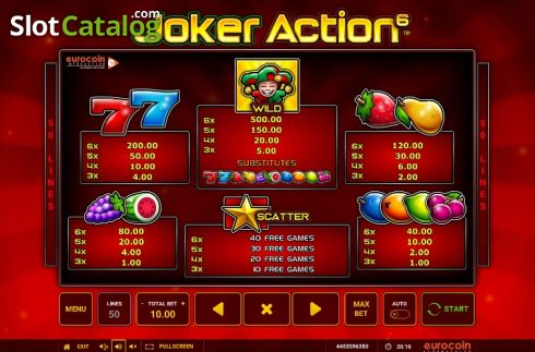 Οθόνη6. Joker Action 6 Κουλοχέρης