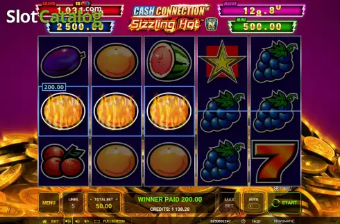 Οθόνη3. Sizzling Hot Cash Connection Κουλοχέρης 