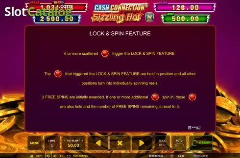 Οθόνη8. Sizzling Hot Cash Connection Κουλοχέρης 