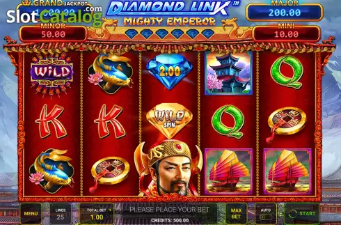 Οθόνη2. Diamond Link Mighty Emperor Κουλοχέρης 