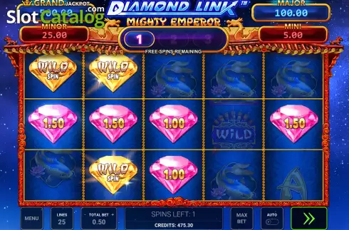 Οθόνη9. Diamond Link Mighty Emperor Κουλοχέρης 