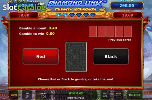 Οθόνη6. Diamond Link Mighty Emperor Κουλοχέρης 