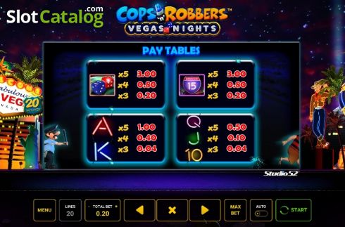 Οθόνη5. Cops n Robbers Vegas Nights Κουλοχέρης