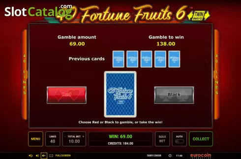 Οθόνη5. 40 Fortune Fruits 6 Κουλοχέρης