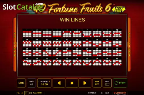 Οθόνη7. 40 Fortune Fruits 6 Κουλοχέρης
