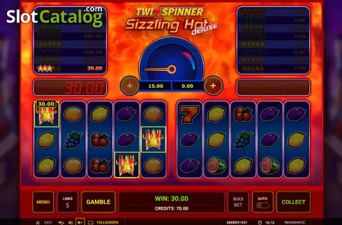 Οθόνη4. Twin Spinner Sizzling Hot Deluxe Κουλοχέρης 