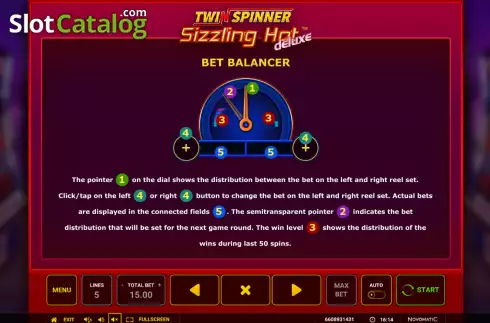 Οθόνη5. Twin Spinner Sizzling Hot Deluxe Κουλοχέρης 
