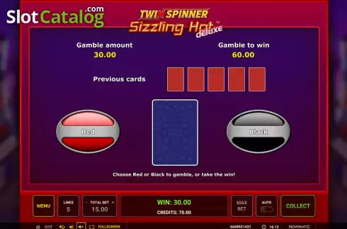 Οθόνη6. Twin Spinner Sizzling Hot Deluxe Κουλοχέρης 
