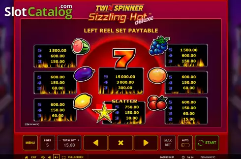 Οθόνη7. Twin Spinner Sizzling Hot Deluxe Κουλοχέρης 