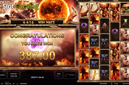 Οθόνη9. Apollo God Of The Sun 10 Win Ways Κουλοχέρης