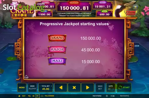 Οθόνη7. Power Prizes Royal Crane Κουλοχέρης