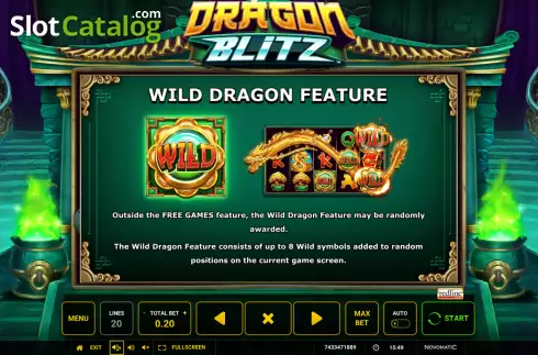 Οθόνη6. Dragon Blitz (Greentube) Κουλοχέρης