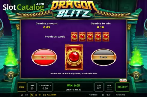 Οθόνη7. Dragon Blitz (Greentube) Κουλοχέρης