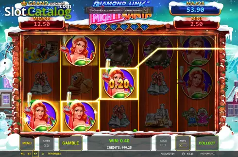 Οθόνη3. Diamond Link Mighty Santa Κουλοχέρης